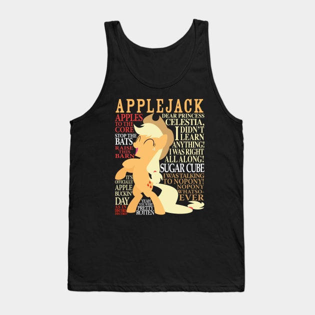 Many Words of Applejack Tank Top by ColeDonnerstag